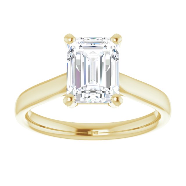 Cubic Zirconia Engagement Ring- The India (Customizable Cathedral-Prong Radiant Cut Solitaire)