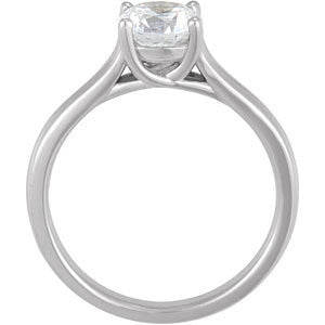 Cubic Zirconia Engagement Ring- The Cynthia (1 Carat Round Solitaire)