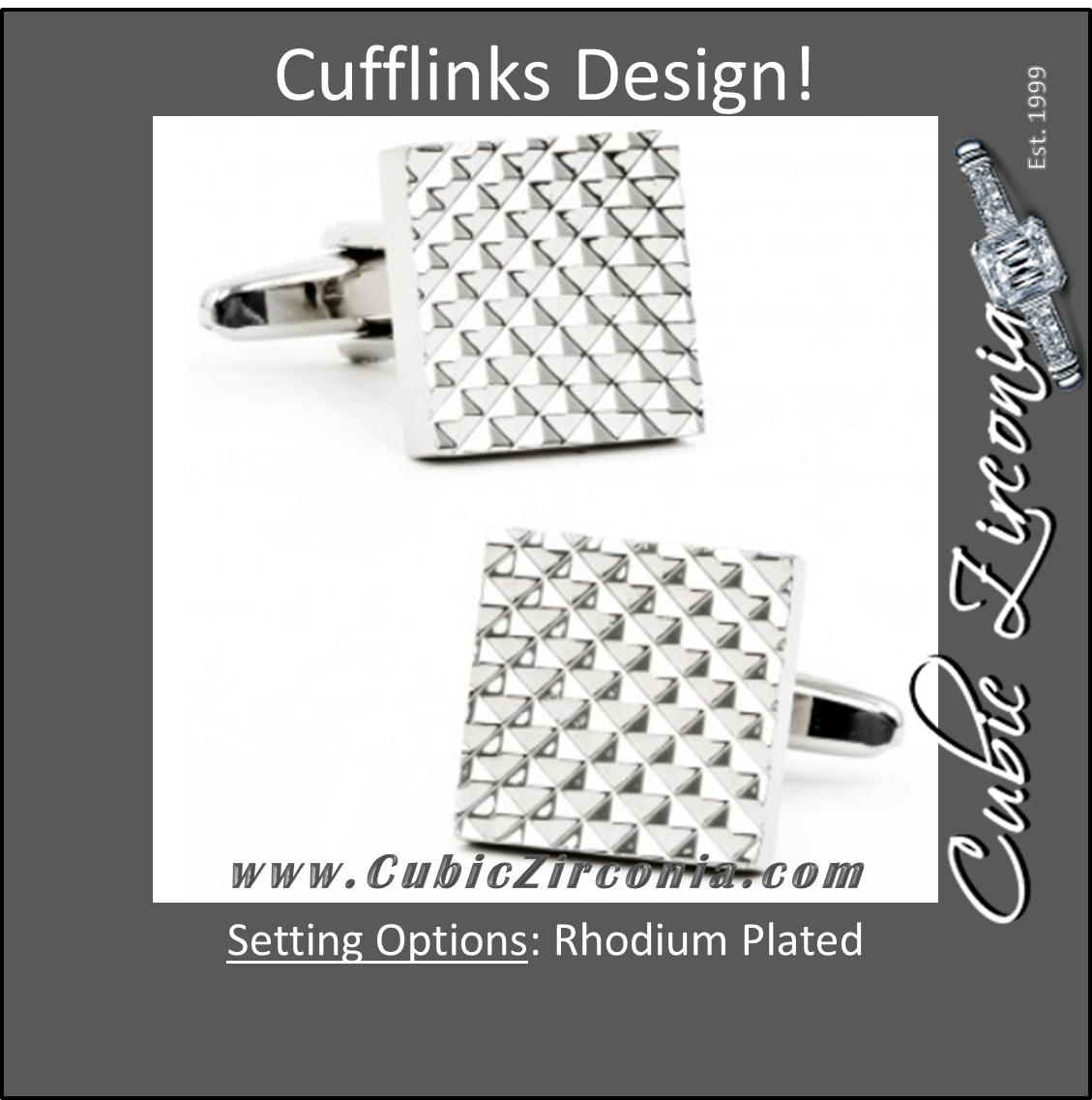 Men’s Cufflinks- Contoured Apex Squares
