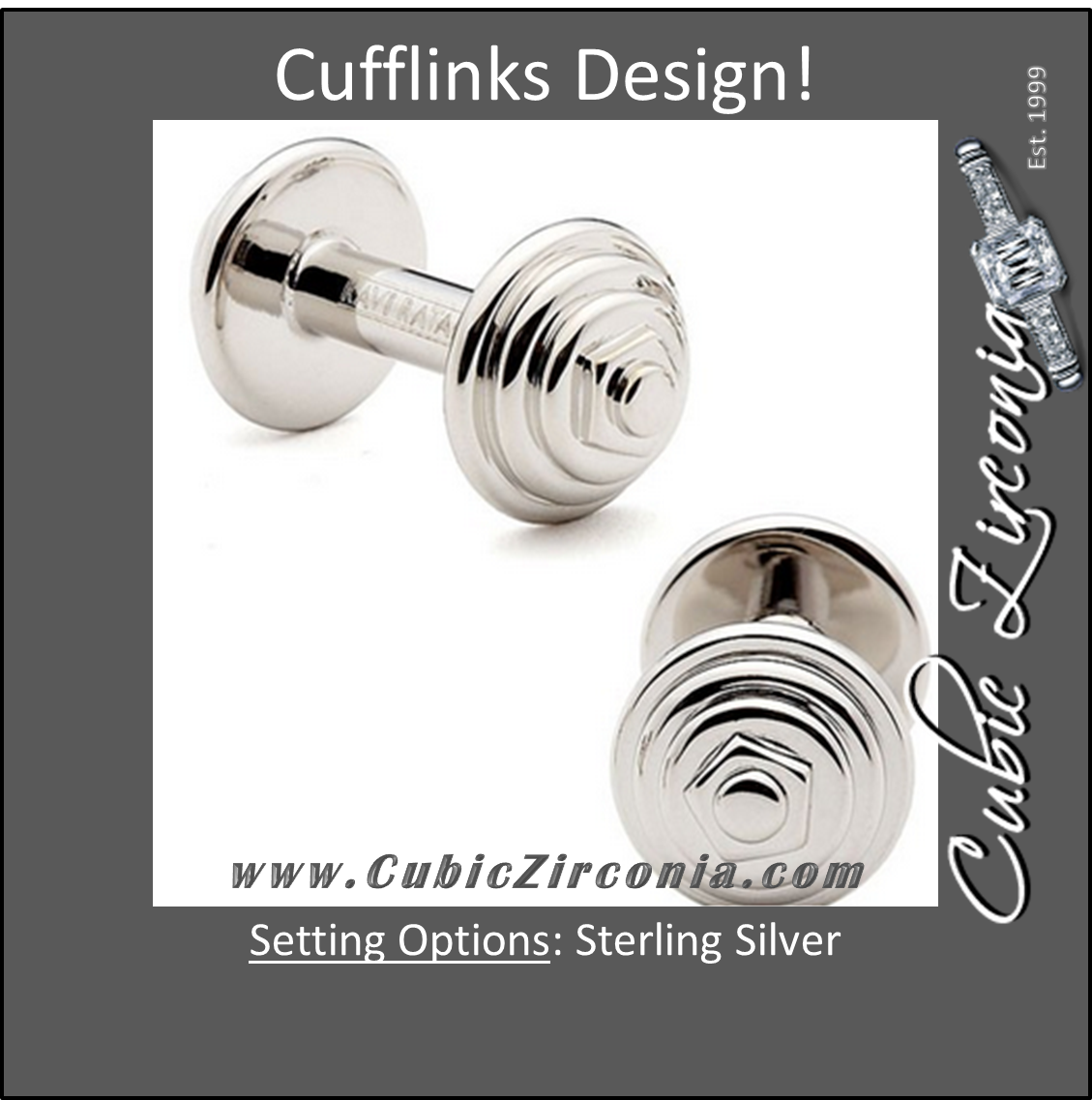 Men’s Cufflinks- Sterling Silver Weightlifter Barbells