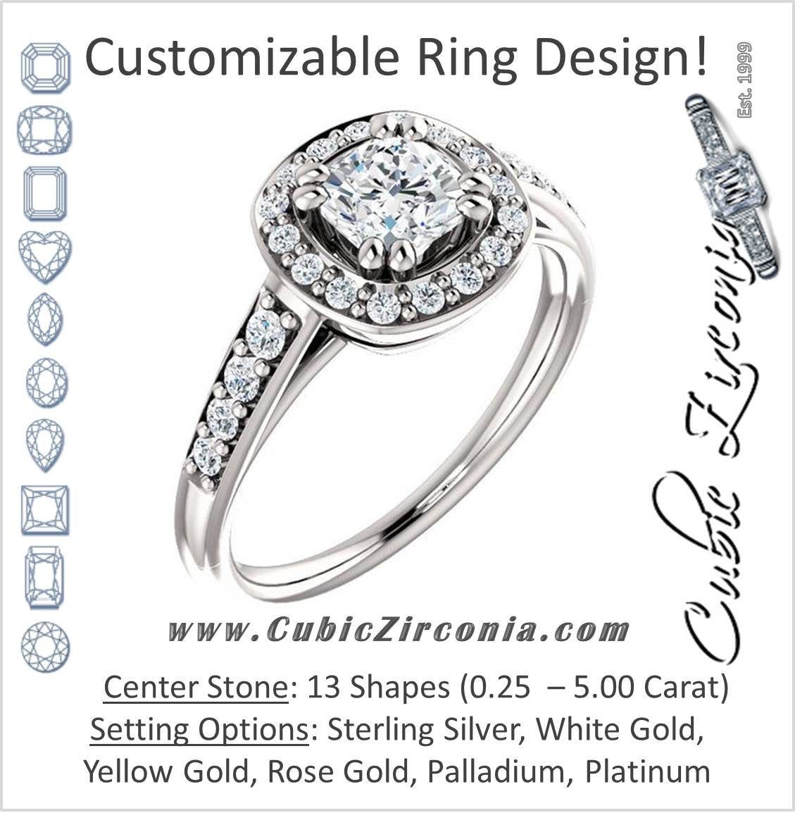 Cubic Zirconia Engagement Ring- The Julie Madison
