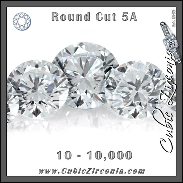 5A Wholesale Cubic Zirconia Round Cut Loose Stones (Melee packages