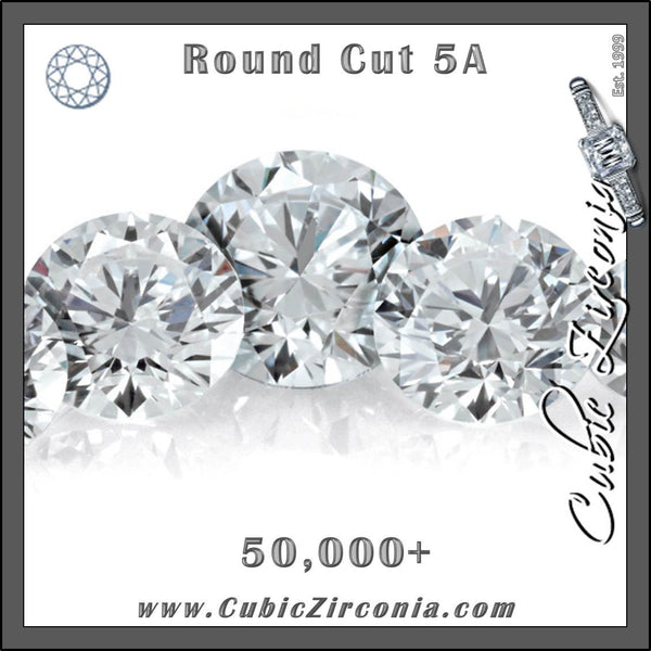 5A Wholesale Cubic Zirconia Round Cut Loose Stones (Smallest Bulk