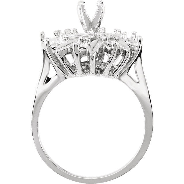 Cubic Zirconia Engagement Ring- The Shania (0.81 CTW "Sunflower"-inspired 8-Stone Cluster-Style)