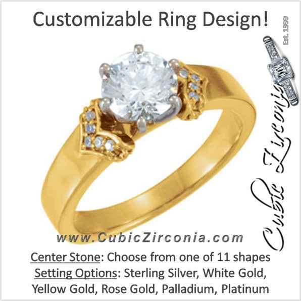 Cubic Zirconia Engagement Ring- The Glenda