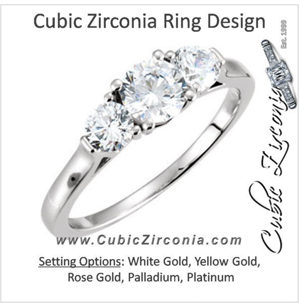 Cubic Zirconia Engagement Ring- The Sonjia