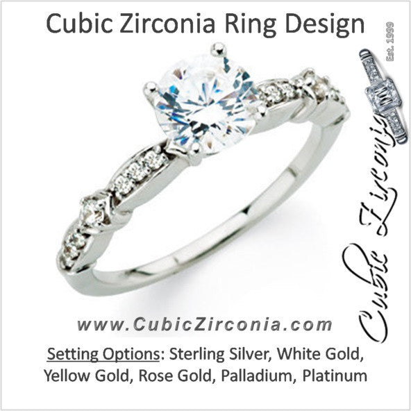 Cubic Zirconia Engagement Ring- The Andi