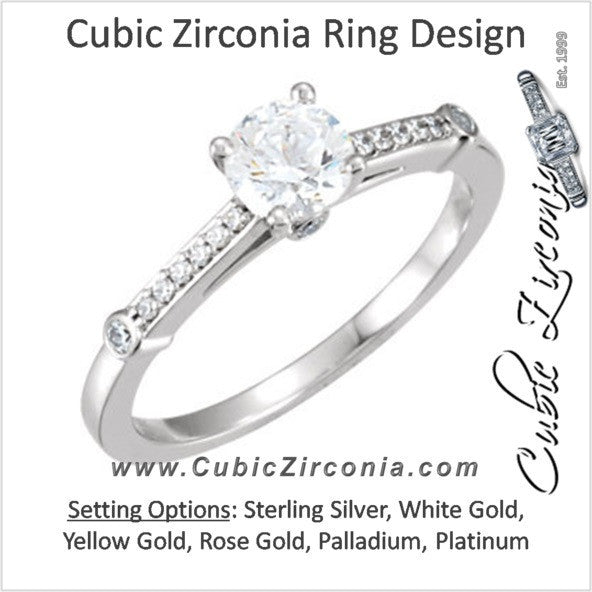 Cubic Zirconia Engagement Ring- The Kristie