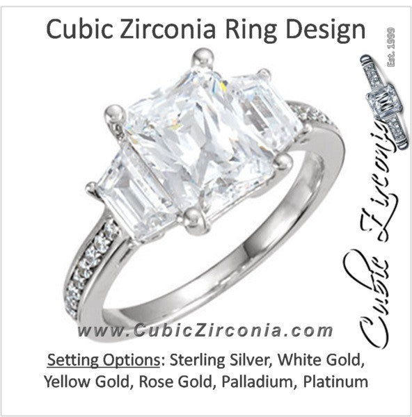 Cubic Zirconia Engagement Ring- The Winnie