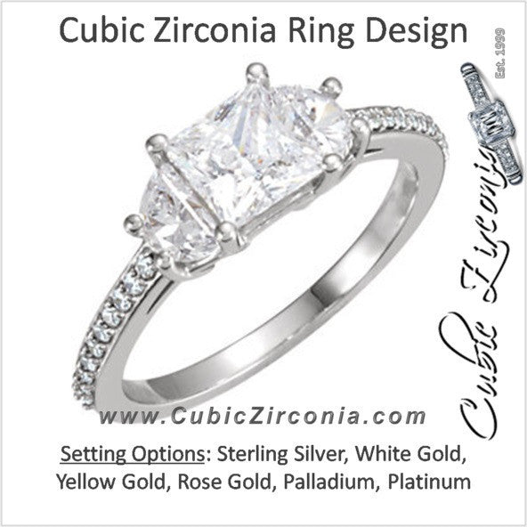 Cubic Zirconia Engagement Ring- The Julianna