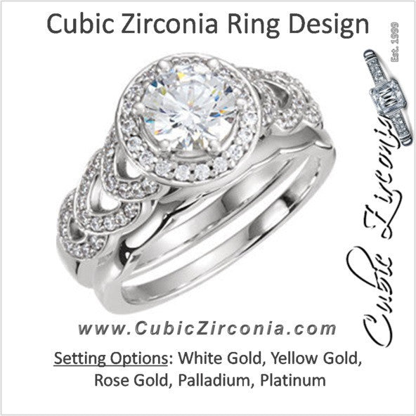 Cubic Zirconia Engagement Ring- The Katya