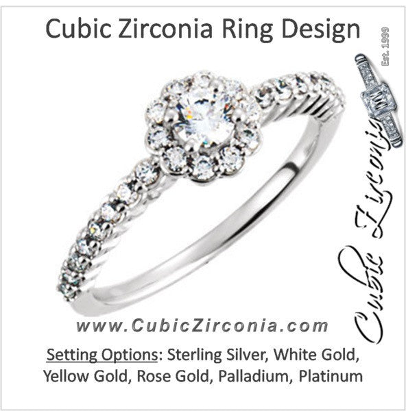 Cubic Zirconia Engagement Ring- The Lorilee