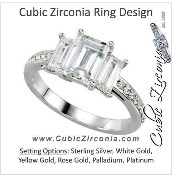 Cubic Zirconia Engagement Ring- The Meg