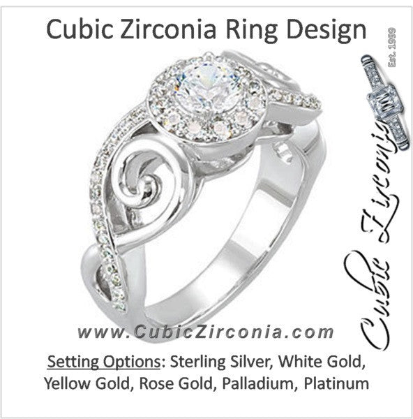 Cubic Zirconia Engagement Ring- The Shawntee