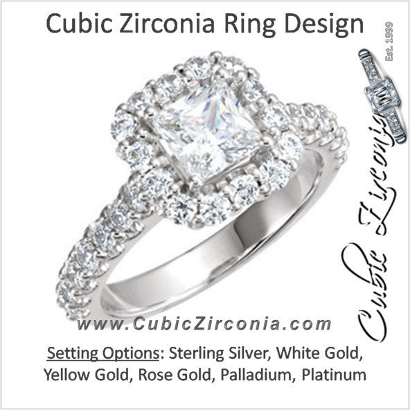 Cubic Zirconia Engagement Ring- The Ivania