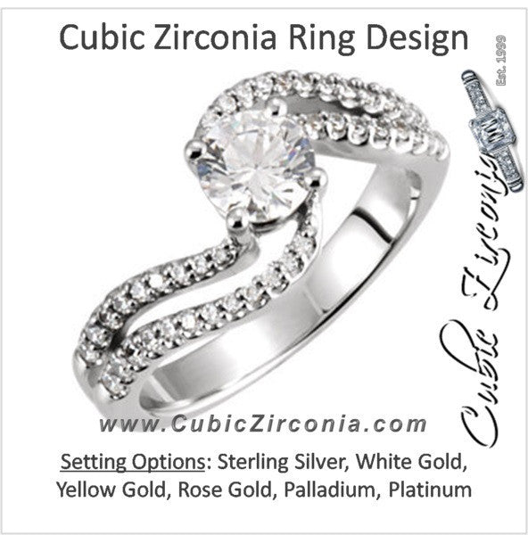 Cubic Zirconia Engagement Ring- The Sherena