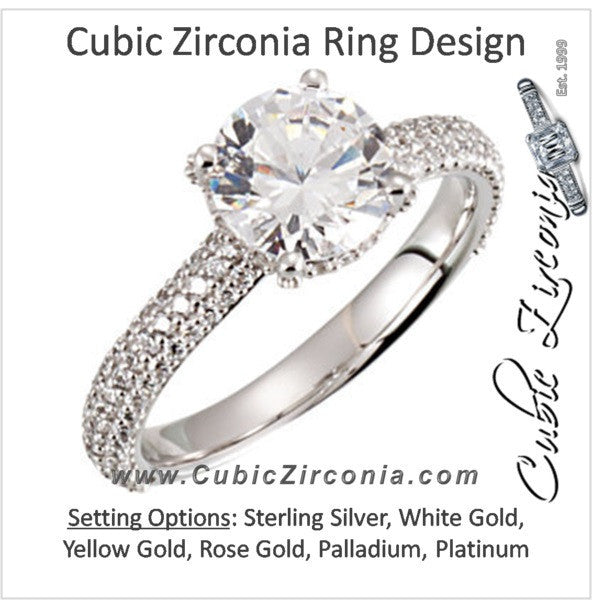 Cubic Zirconia Engagement Ring- The Rhiana