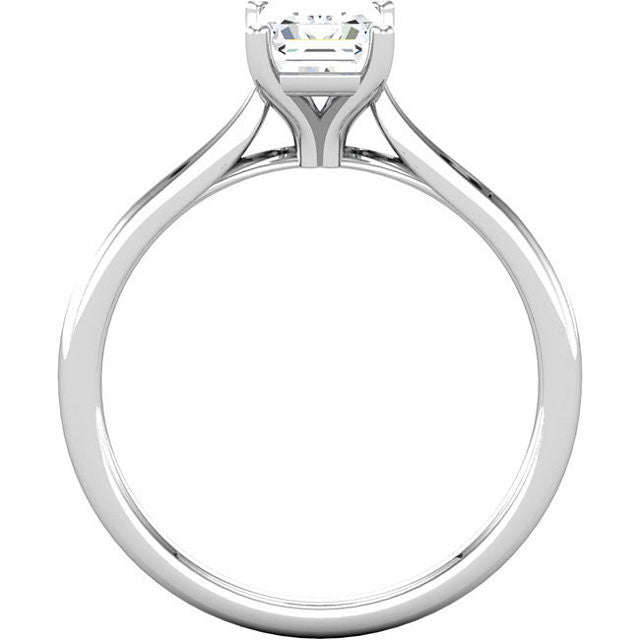 Cubic Zirconia Engagement Ring- The Kristina (1.0 or 1.5 Carat Emerald Cut Solitaire)