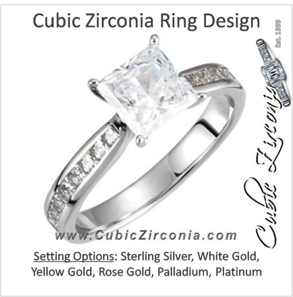 Cubic Zirconia Engagement Ring- The Natasia