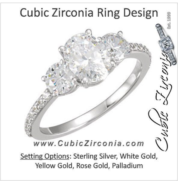 Cubic Zirconia Engagement Ring- The Serene