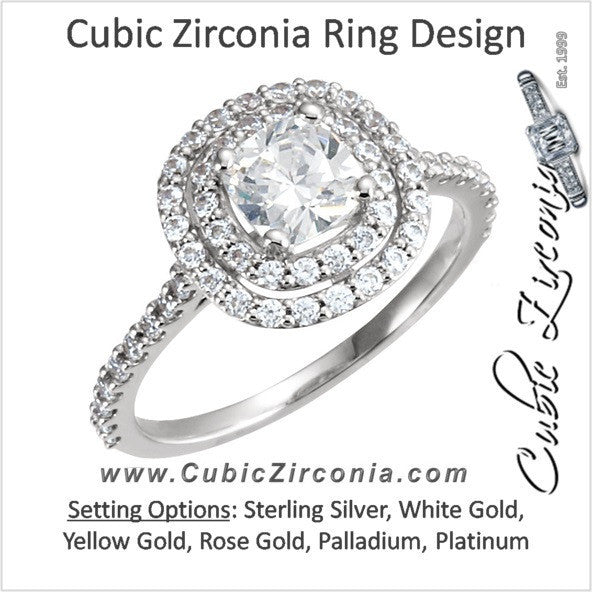 Cubic Zirconia Engagement Ring- The Deidre