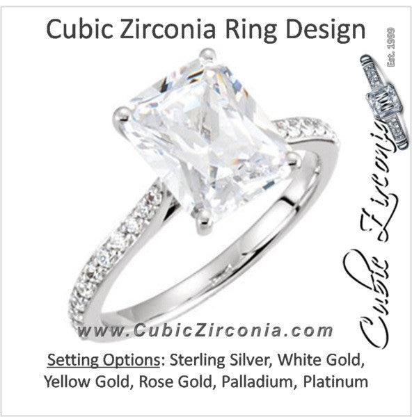 Cubic Zirconia Engagement Ring- The Radiance