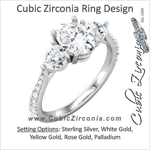 Cubic Zirconia Engagement Ring- The Korrine