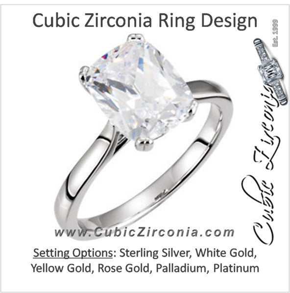 Cubic Zirconia Engagement Ring- The Mary