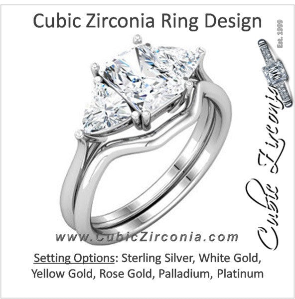 Cubic Zirconia Engagement Ring- The Peaches