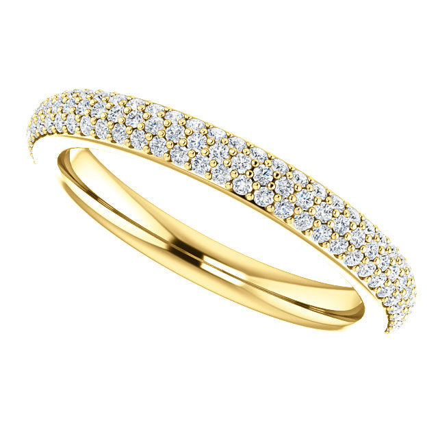 Cubic Zirconia Anniversary Ring Band, Style 05-20 (0.50 TCW Round Pave)