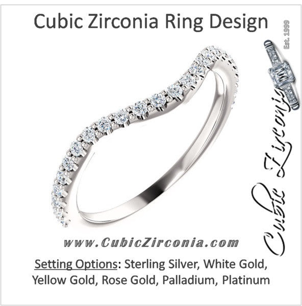 Cubic Zirconia Anniversary Ring Band, Style 122-142 (Kathryn Matching Band)