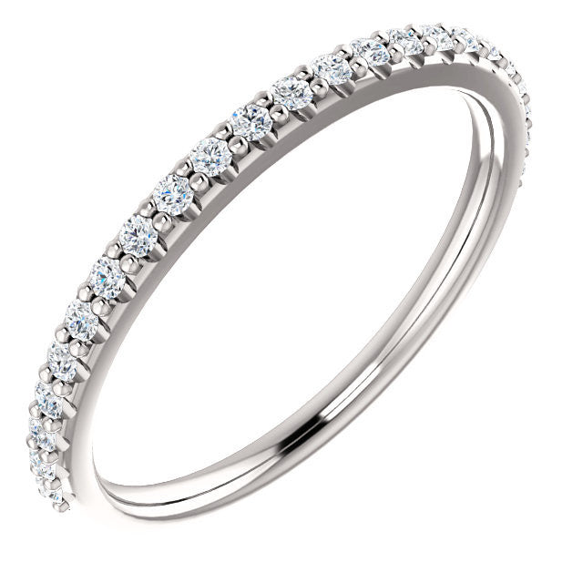 Cubic Zirconia Anniversary Ring Band, Style 122-145 (0.23 TCW Round Pave)