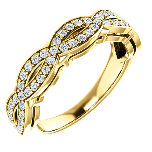 Cubic Zirconia Anniversary Ring Band, Style 04-00 (0.56 TCW Infinity Pave)