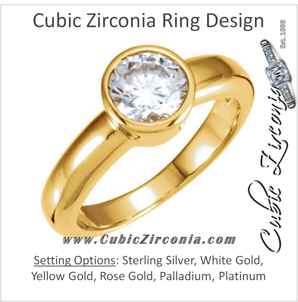 Cubic Zirconia Engagement Ring- The Esther