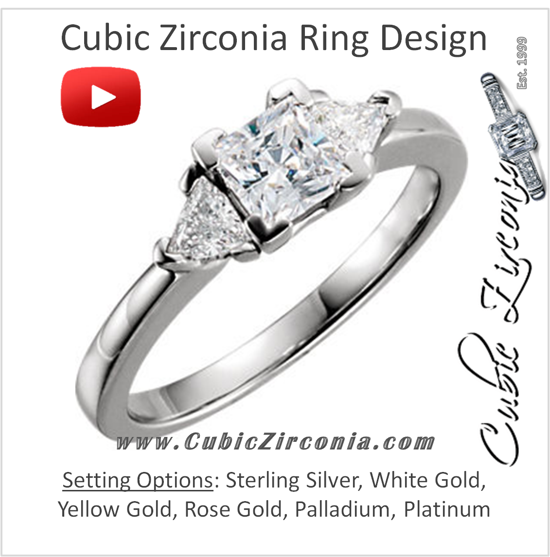 Cubic Zirconia Engagement Ring- The Miracle