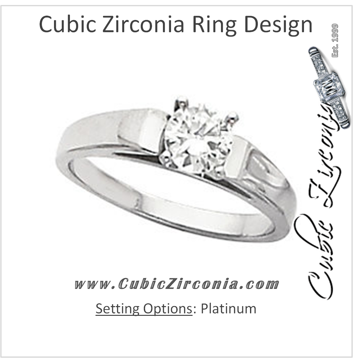Cubic Zirconia Engagement Ring- The Jade