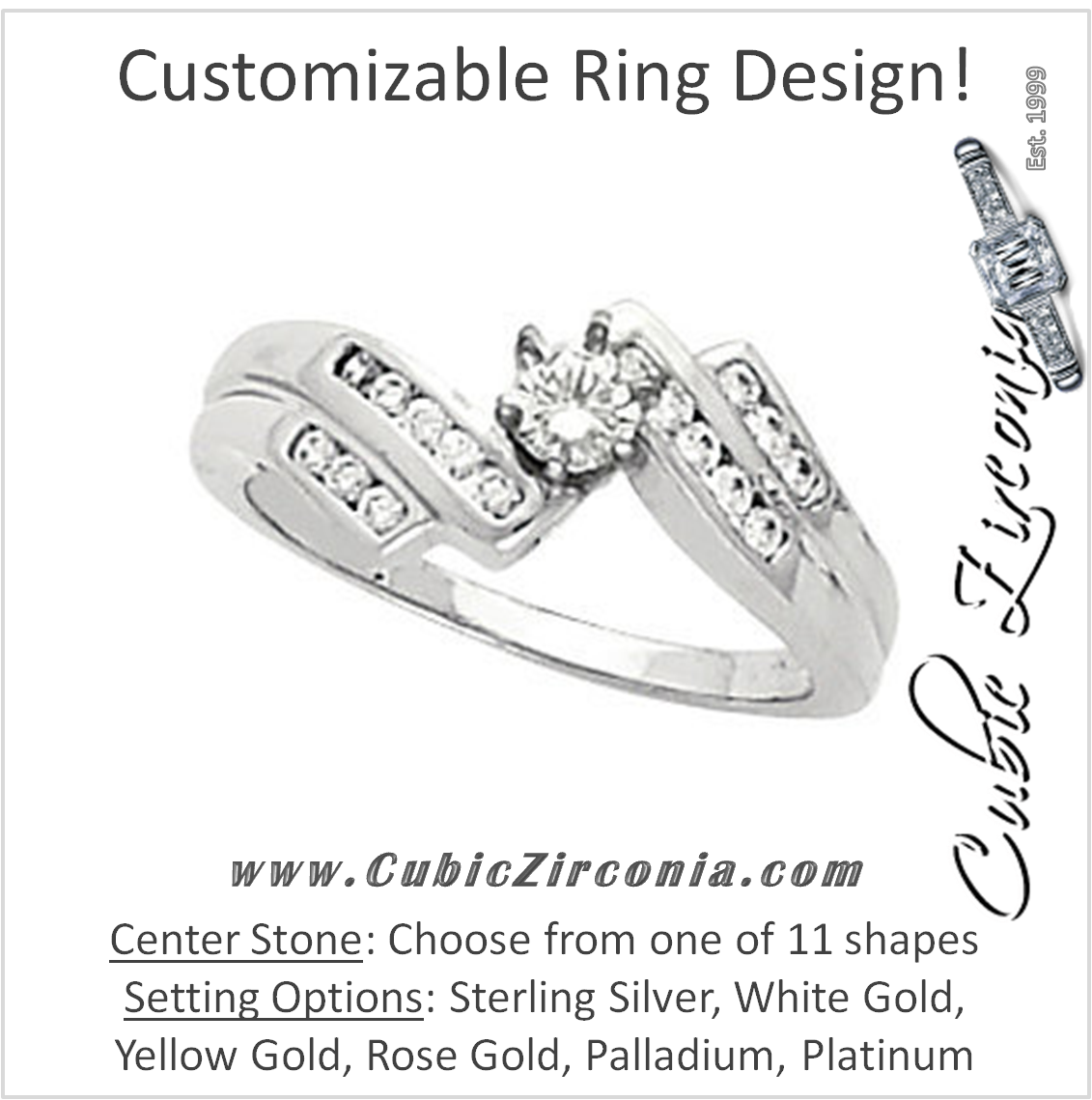 Cubic Zirconia Engagement Ring- The Meagan