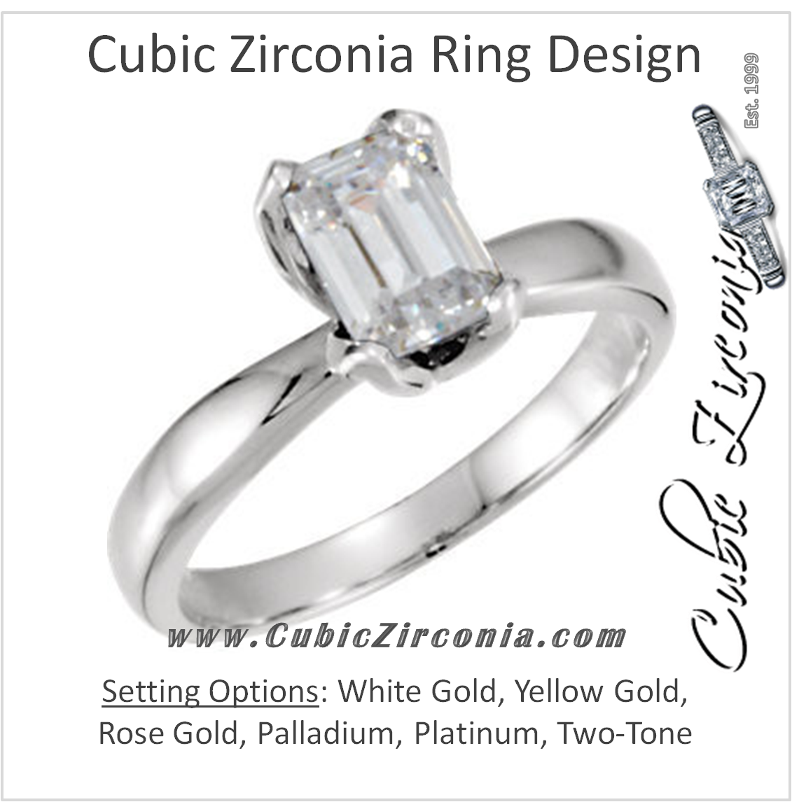 Cubic Zirconia Engagement Ring- The Gabriela