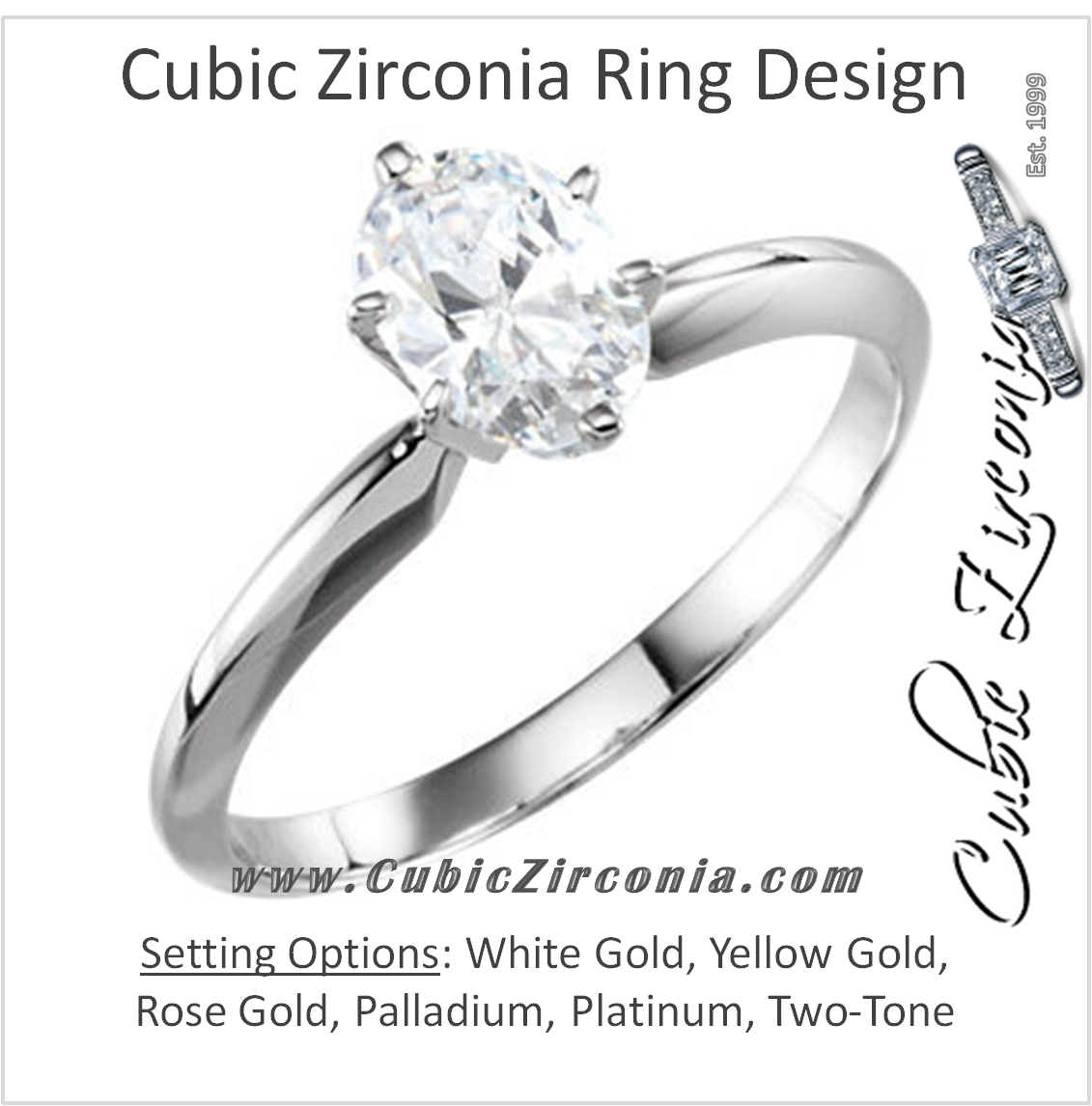 Cubic Zirconia Engagement Ring- The Janet