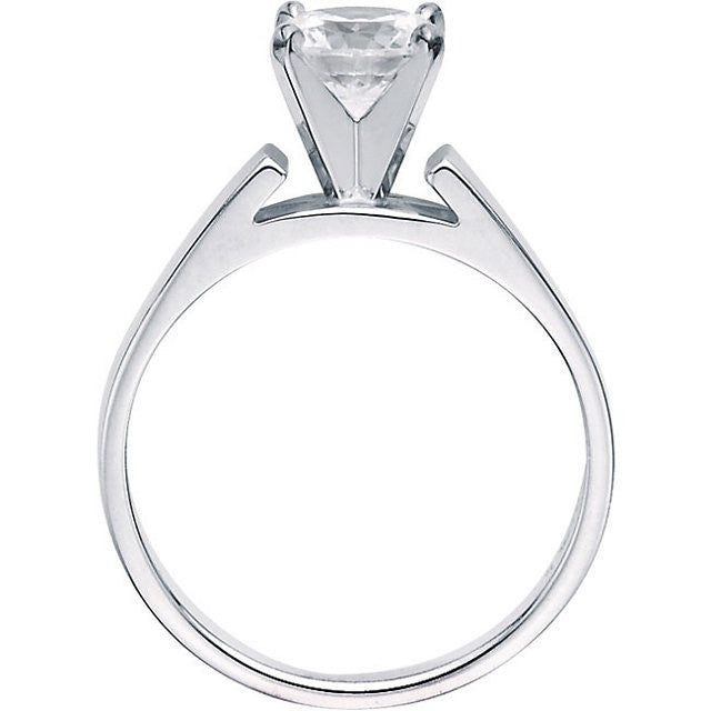 Cubic Zirconia Engagement Ring- The Melissa (Round Solitaire Classic)
