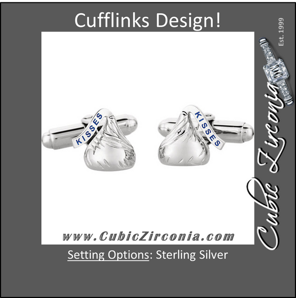 Men’s Cufflinks- Sterling Silver HERSHEY'S KISSES ©