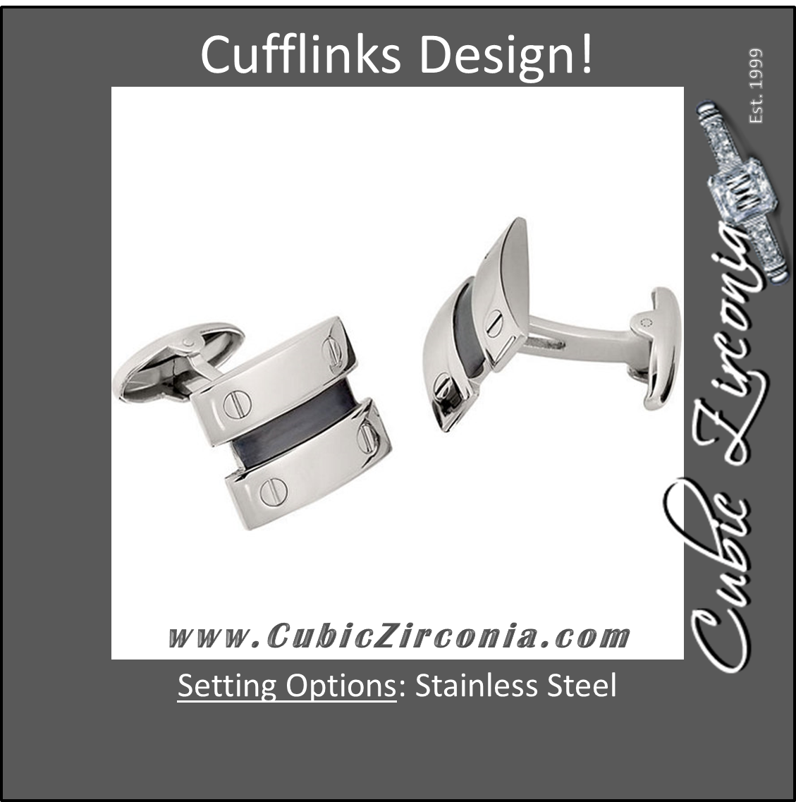 Men’s Cufflinks- Stainless Steel Carpenter's Design