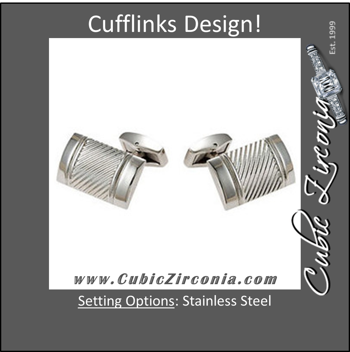 Men’s Cufflinks- Stainless Steel "Radio Mic" Inspired Design