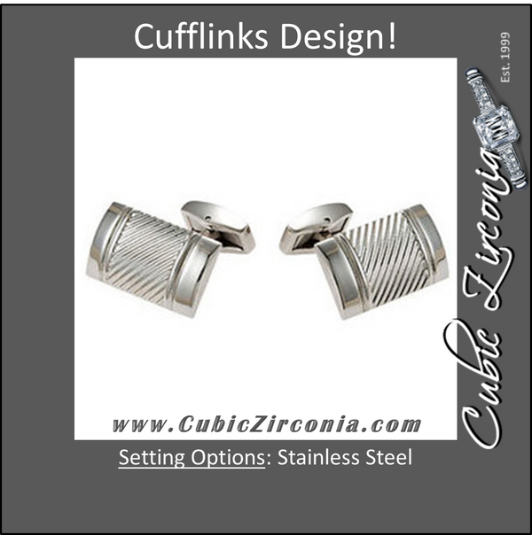 Men’s Cufflinks- Stainless Steel "Radio Mic" Inspired Design