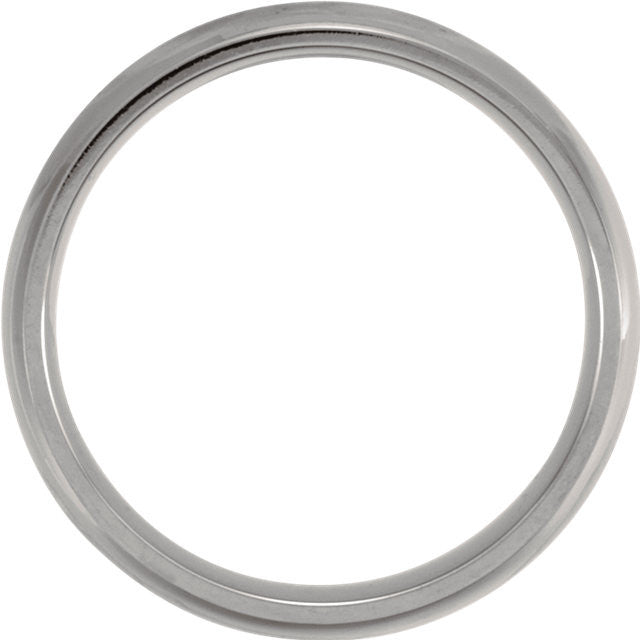 Men’s Wedding Band – The Ariel Sharon Ring (6mm Titanium Domed)
