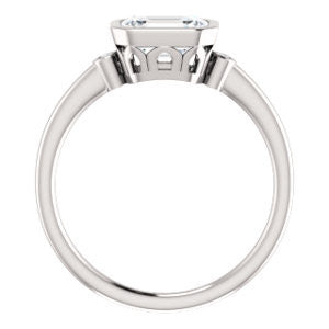 Cubic Zirconia Engagement Ring- The Analise (Customizable Radiant Cut)