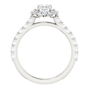 Cubic Zirconia Engagement Ring- The Mckenzie (Customizable Oval Cut)