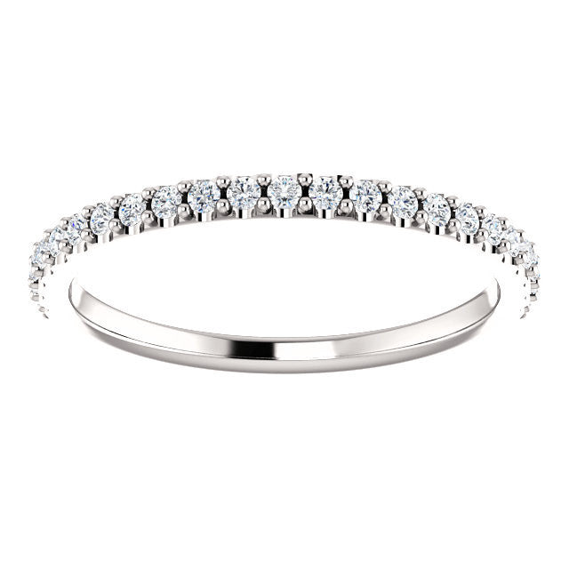 Cubic Zirconia Anniversary Ring Band, Style 122-147 (Round Cut Pave)