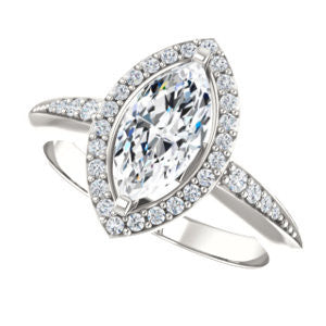 Cubic Zirconia Engagement Ring- The Maxine (Customizable Marquise Cut)