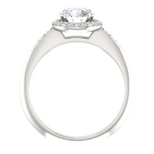 Cubic Zirconia Engagement Ring- The Maxine (Customizable Round Cut)